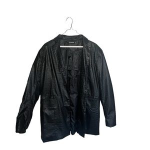 PrettyLittleThing Women’s faux leather Croc oversized jacket, size small